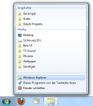 Windows 7 Superbar mit Explorer